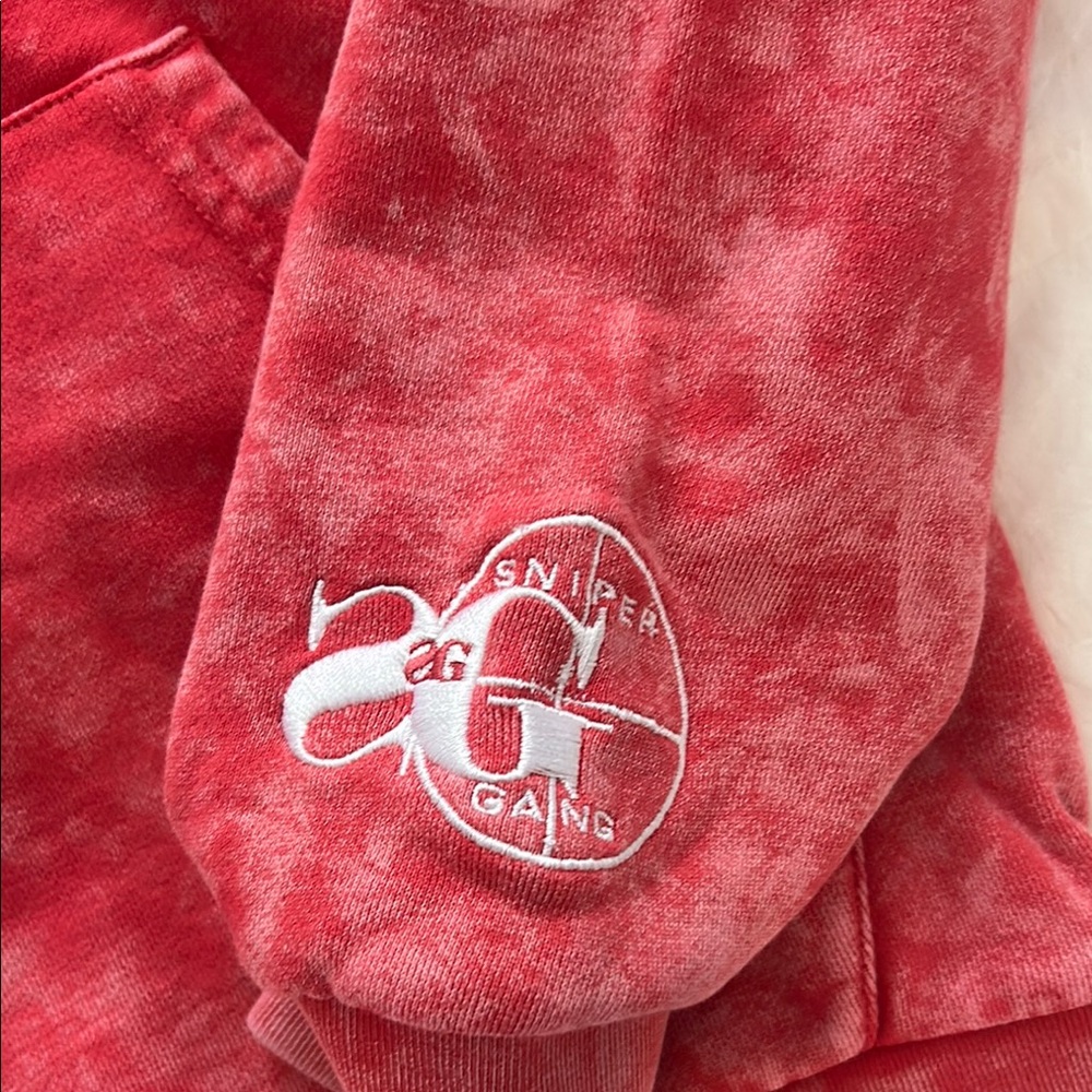 Glee Red Tie-Dye Hooded Sweatshirt and sweatpants - Picture 3 of 7